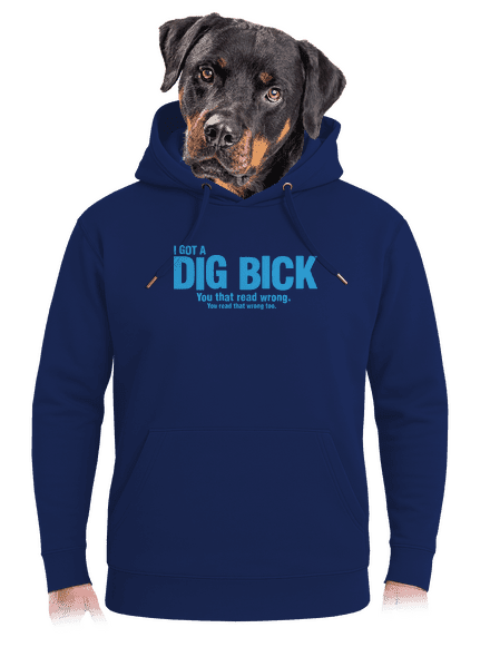 Dig bick unisex prémium pulóver Navy
