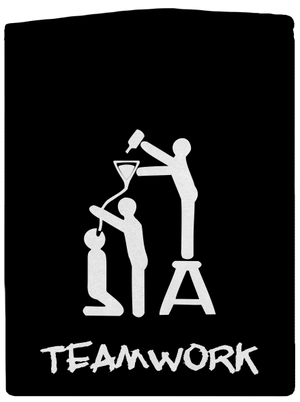 Teamwork cipzáras férfi pulóver Black