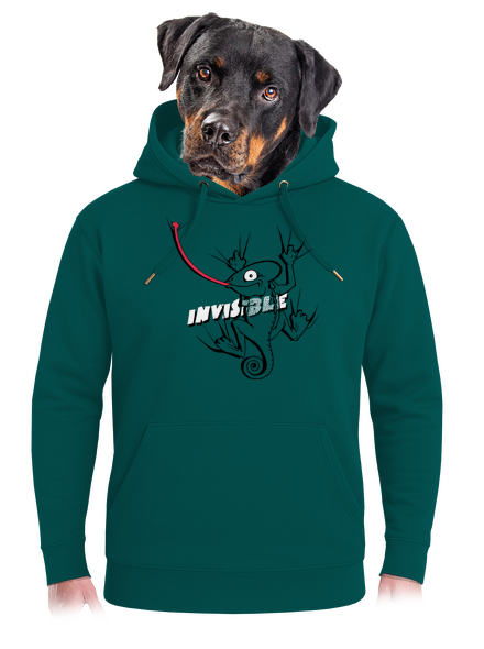 Invisible chameleon unisex prémium pulóver Emerald Green