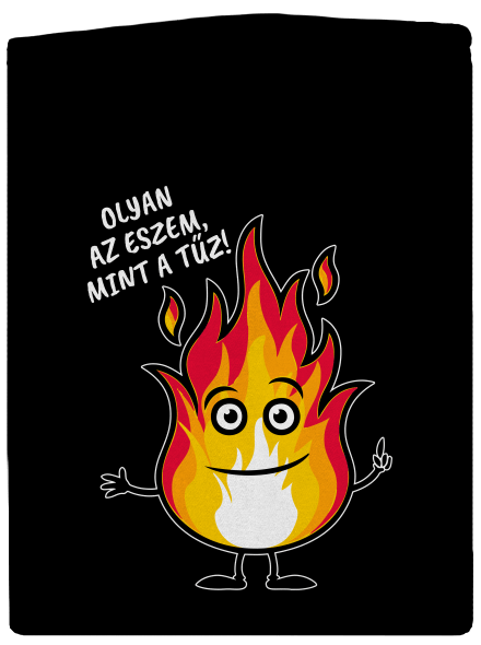 Olyan az eszem, mint a tűz! cipzáras női pulóver Black