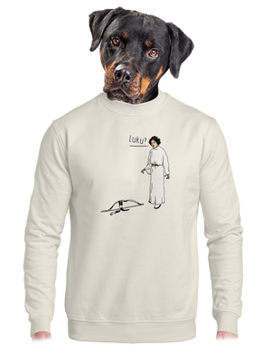 Luke és Leia unisex crewneck Off White