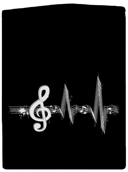 A zene az életem cipzáras női pulóver Black