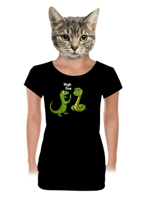 női póló elasztikus alsó szegéllyel