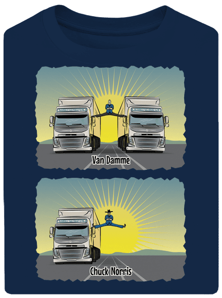Chuck & Truck unisex túlméretezett póló Midnight Blue