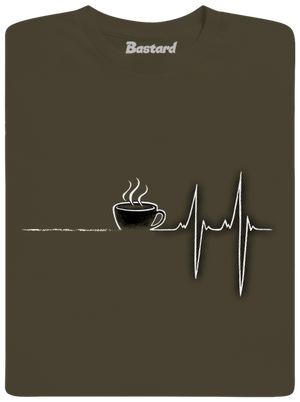 Coffee help férfi hosszú ujjú póló Urban Khaki