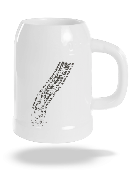 Átgázol söröskorsó White