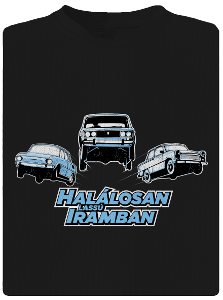 Halálosan lassú iramban férfi sportpóló Black