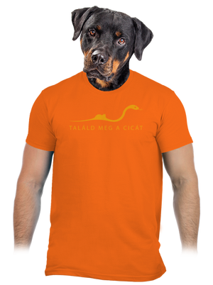 Találd meg a cicát férfi póló Orange