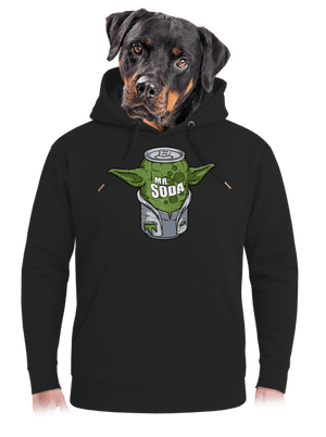 Mr. Szóda unisex prémium pulóver Dark Black