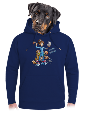 Anyukák home office unisex prémium pulóver Navy