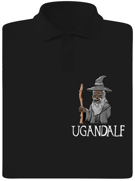 Ugandalf férfi pólóingek Black