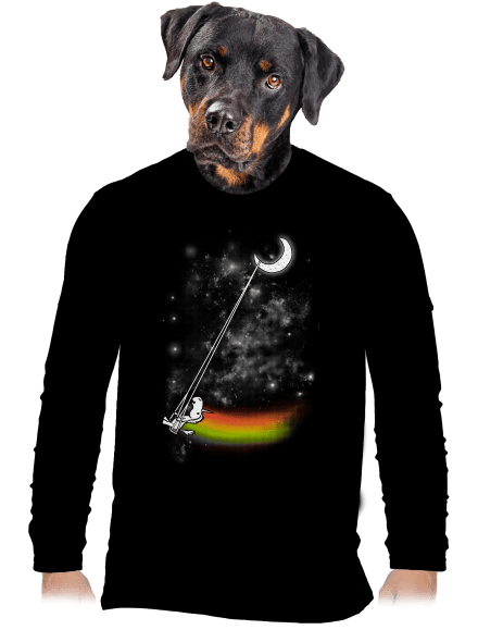 Unicorn universe férfi hosszú ujjú póló Black