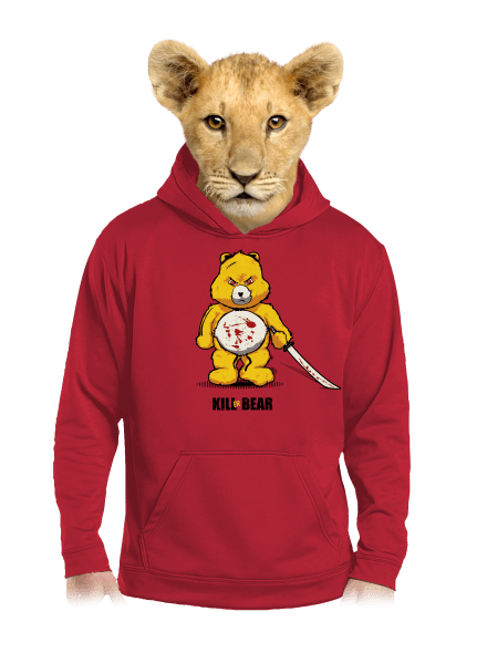 Killer bear gyerek kenguruzsebes pulóver Fire Red