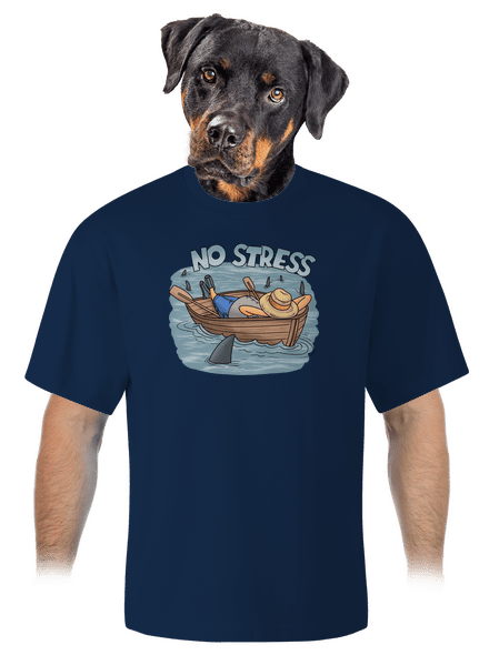 No stress unisex túlméretezett póló Midnight Blue