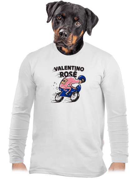 Valentino Rosé férfi hosszú ujjú póló White