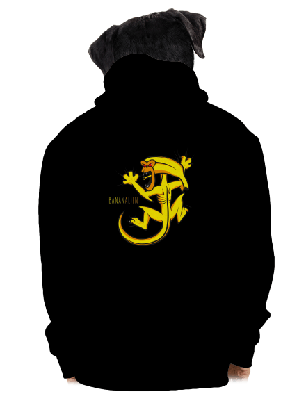 Bananalien cipzáras férfi pulóver Black