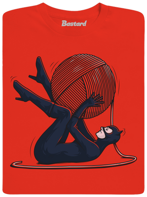 Catwoman férfi póló Fiery Red