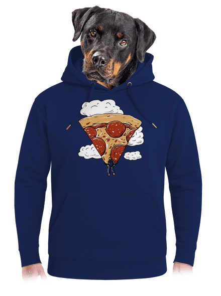 Pizza ejtőernyős unisex prémium pulóver Navy