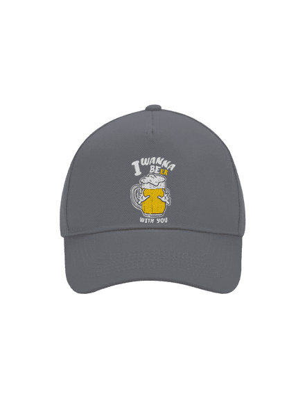 I wanna beer baseballsapka Graphite grey
