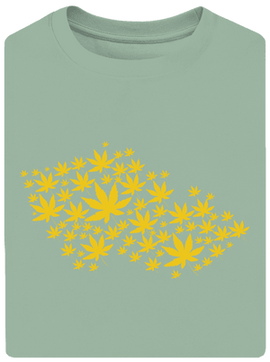 Ganja country unisex túlméretezett póló Sage