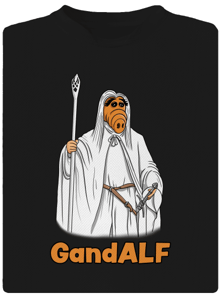 GandALF férfi sportpóló Black