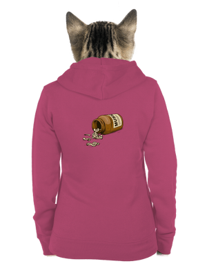 Music Pills cipzáras női pulóver Magenta