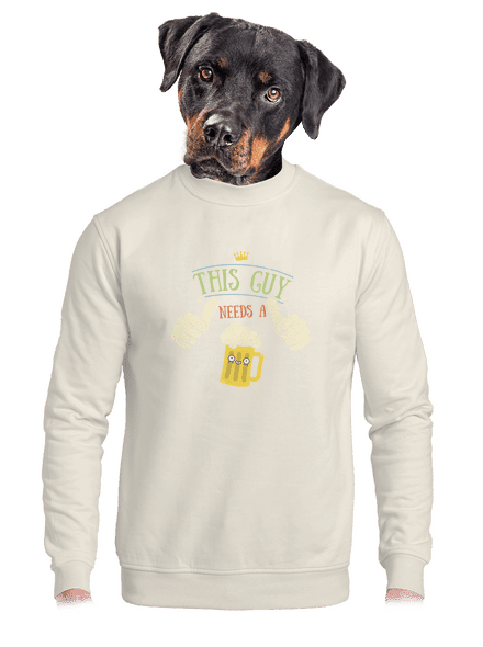 This guy needs a beer unisex crewneck Off White