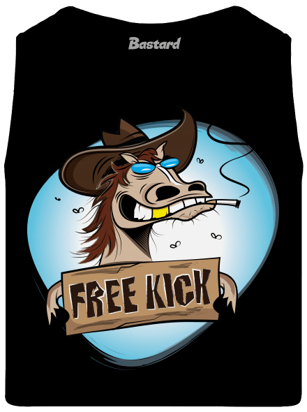 Free kick férfi trikó Black