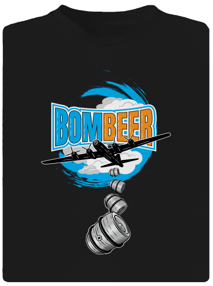 BomBeer férfi sportpóló Black