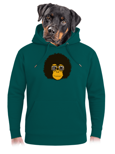 Retró majom unisex prémium pulóver Emerald Green