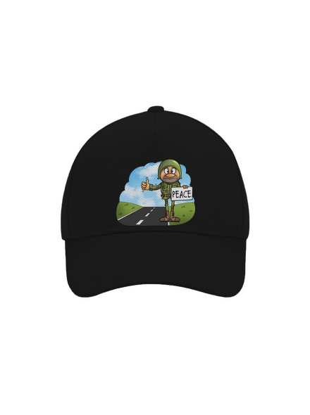 Peace baseballsapka Black