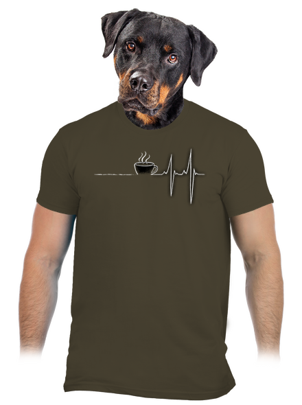 Coffee help férfi póló Urban Khaki