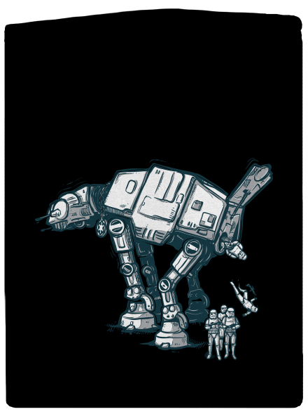 AT-AT cipzáras férfi pulóver Black