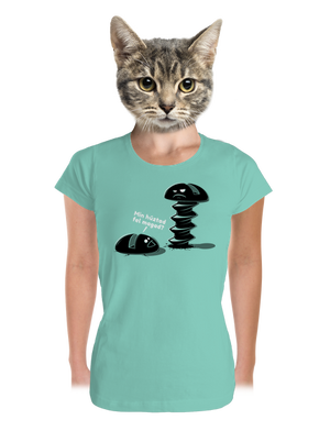 Felhúzva prémium női póló Mint Mal