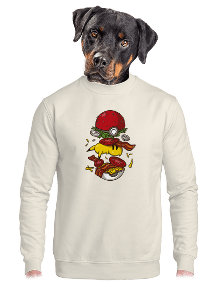 Pokémon burger unisex crewneck Off White