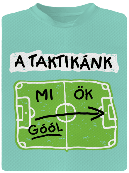 A futballtaktikánk férfi sportpóló Mint Mal