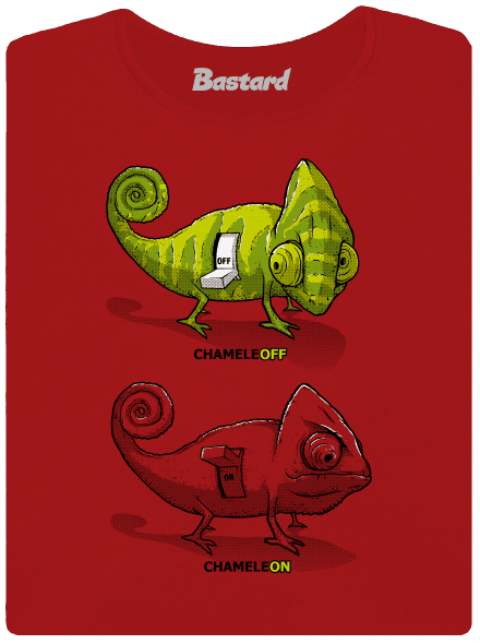 ChameleON ChameleOFF prémium női póló Red Mal