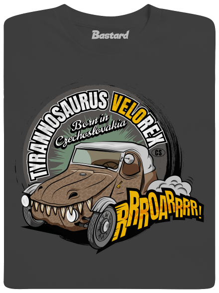 Tyrannosaurus Velorex férfi hosszú ujjú póló Dark Grey
