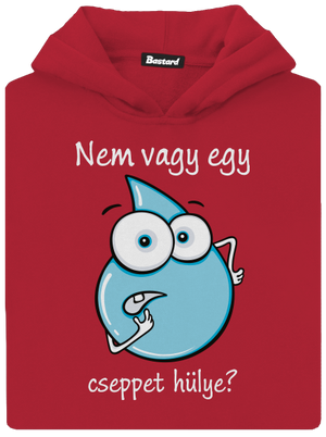 Nem vagy egy cseppet hülye? gyerek kenguruzsebes pulóver Fire Red