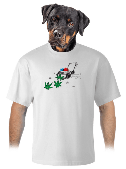 Ganja bust unisex túlméretezett póló White