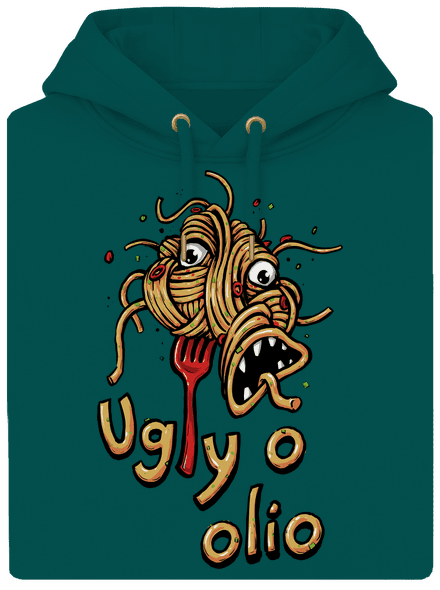Ugly o olio unisex prémium pulóver Emerald Green
