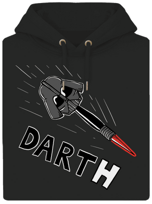Dart(h) unisex prémium pulóver Dark Black