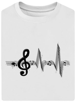 A zene az életem unisex túlméretezett póló White