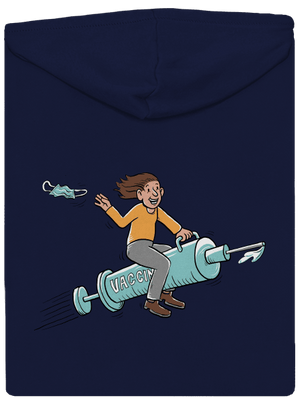 Mentesség cipzáras férfi pulóver Navy