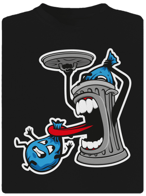 Garbage nightmare gyerek sport póló Black