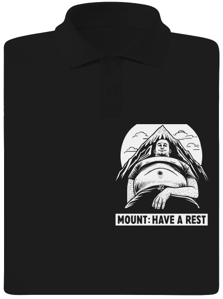 Mount have a rest férfi pólóingek Black