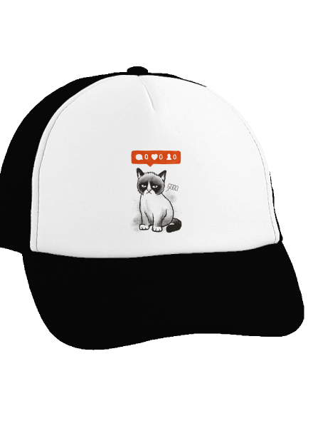 Grumpy teherautós sapka Black cap