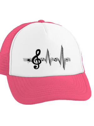 A zene az életem teherautós sapka Fluorescent Pink cap