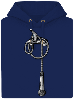 A zuhanny alatt unisex prémium pulóver Navy