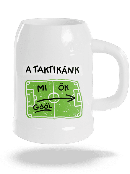 A futballtaktikánk söröskorsó White